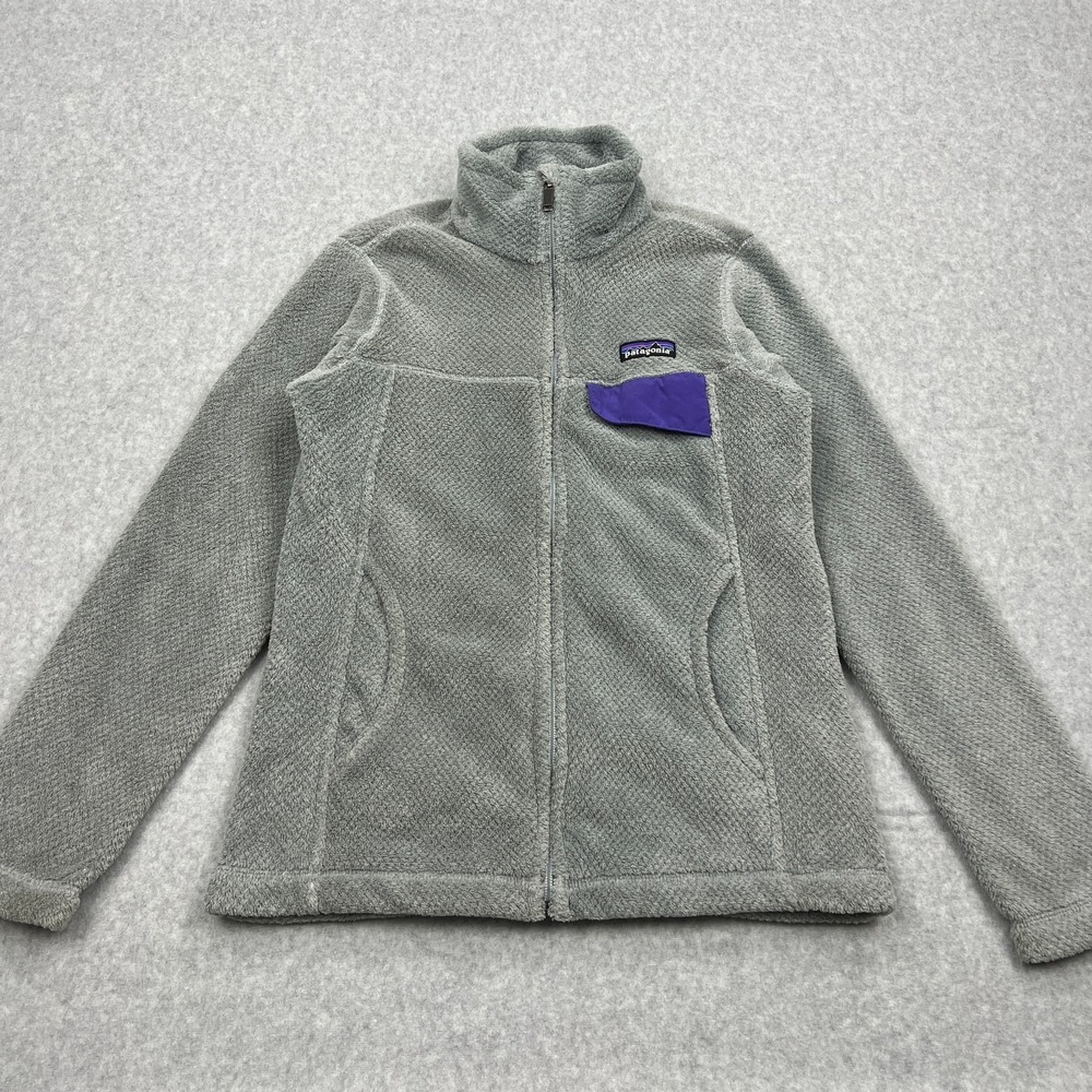 Patagonia Full-Zip Re-Tool Jacket‎ Women's XS Gray Polartec Fleece Sweater 25476